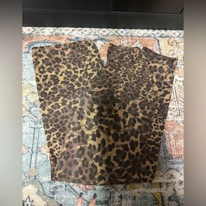 Abercrombie & Fitch Brown Leopard Print Pants